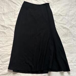 Vintage Black wool made in America maxi skirt Size 10